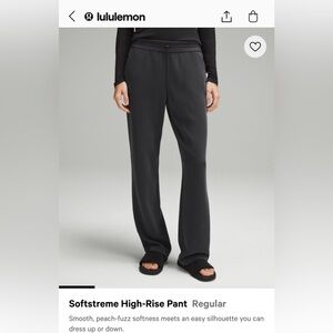 Lululemon Softstreme High-Rise Pant
Size 4 
Color:Black
